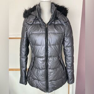 Nanette Lepore NWOT puffer parka w/ faux fur trimmed detachable hood🎉